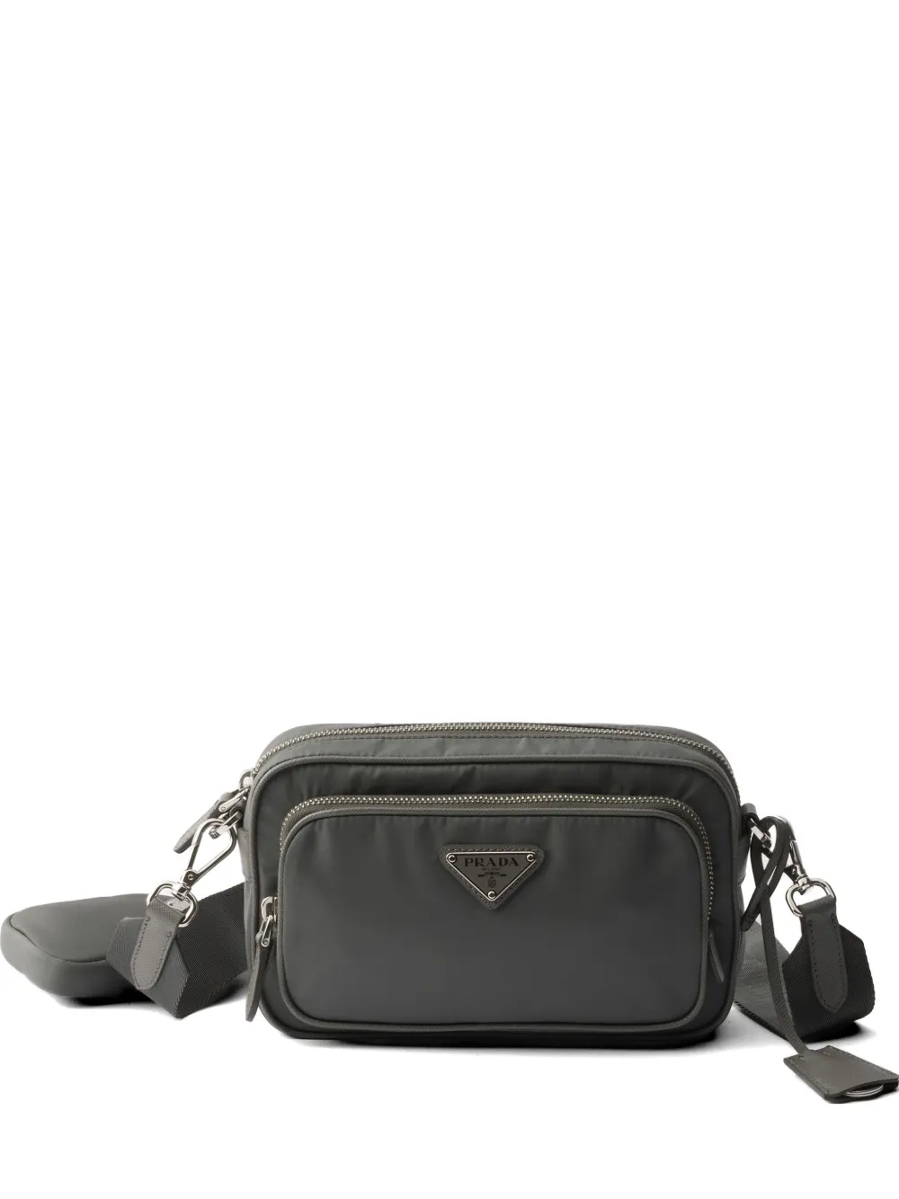 Prada Borsa a spalla mini in Re-Nylon - Grigio