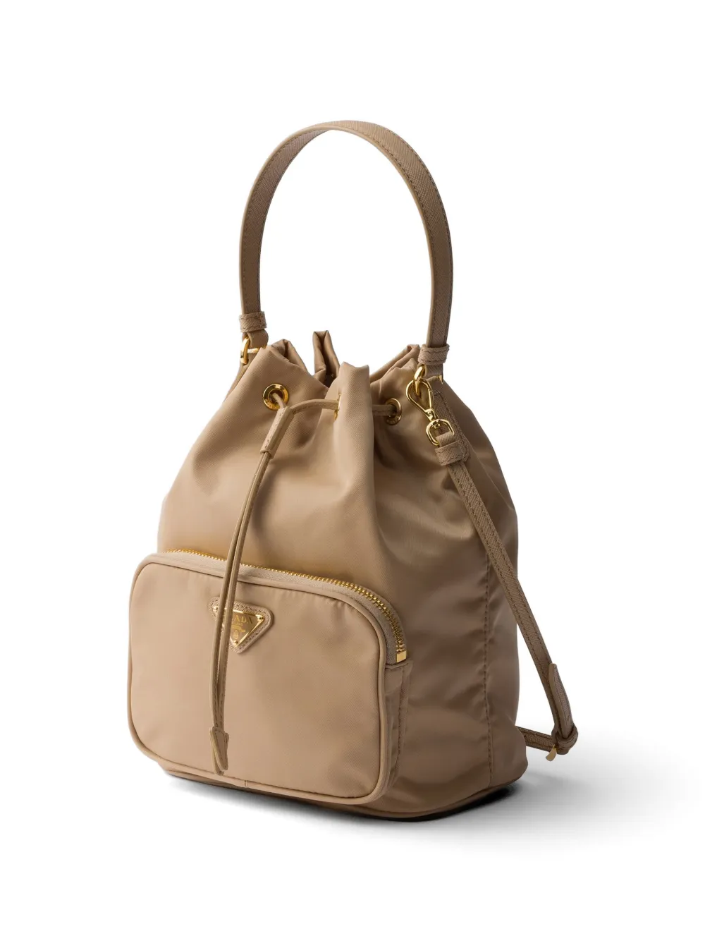  Prada Duet Re-nylon Bucket Bag - Neutrals 