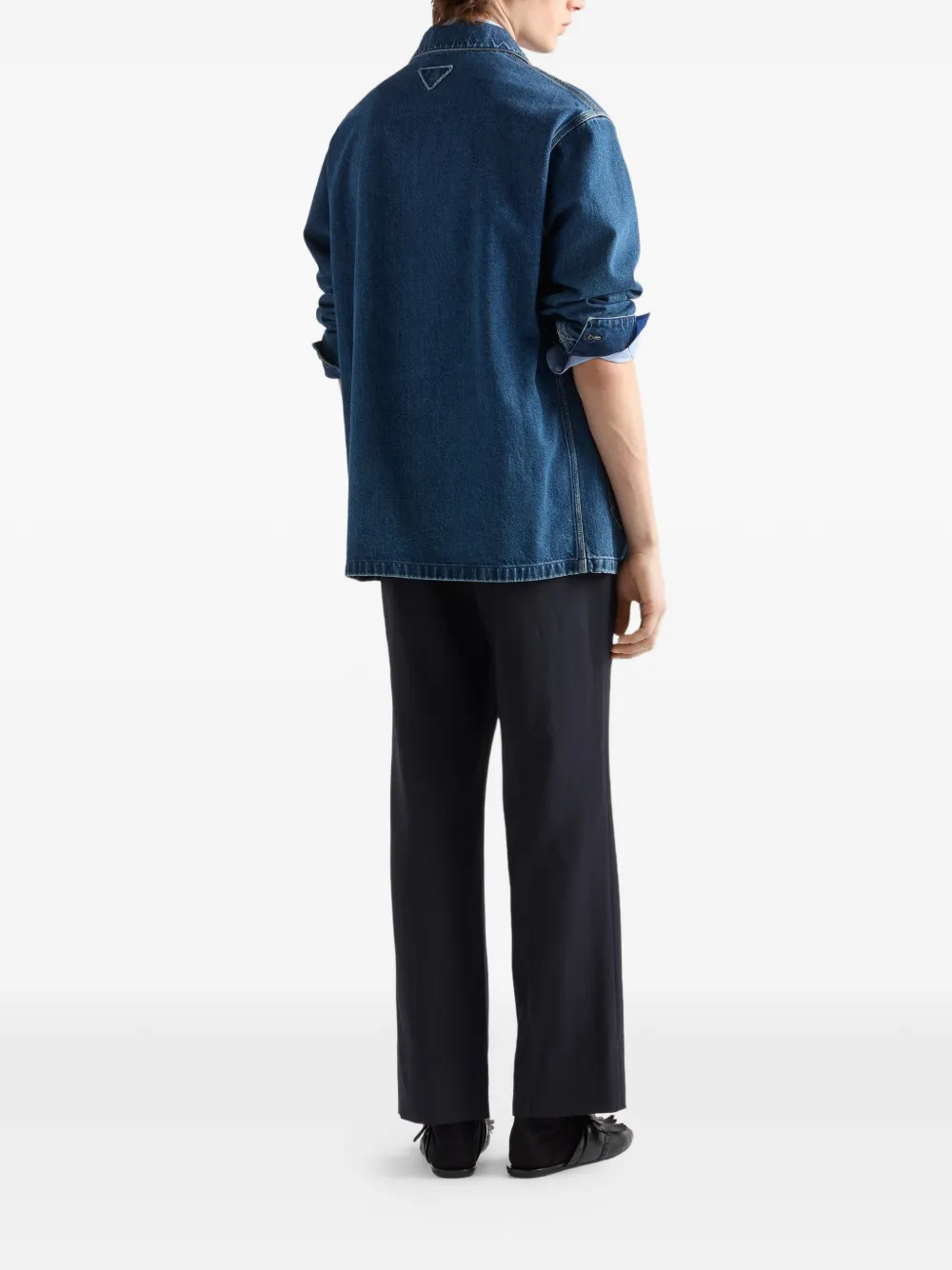  Prada Light Denim Blouson Jacket - Blue 