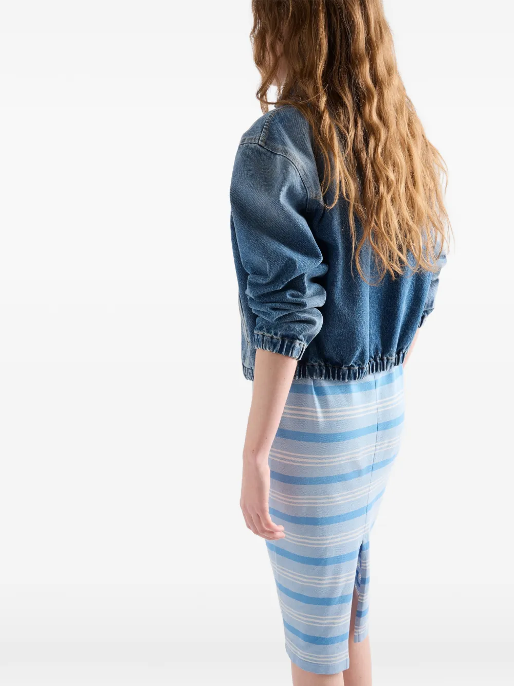 Prada Denim jack Blauw