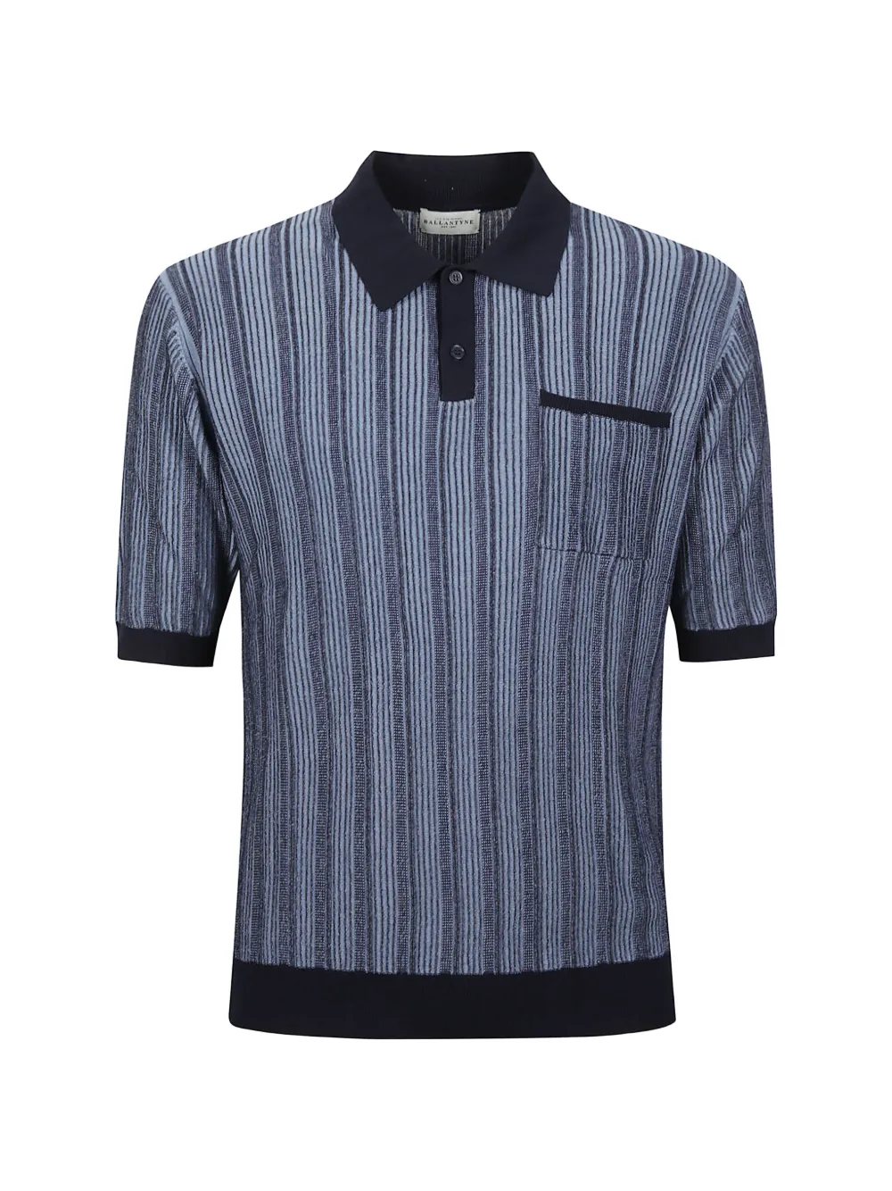 Ballantyne striped pocket polo shirt - Blu