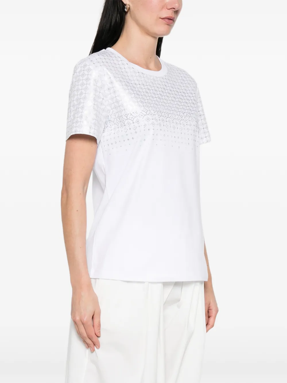  Max Mara Geometric Pattern T-shirt - White 