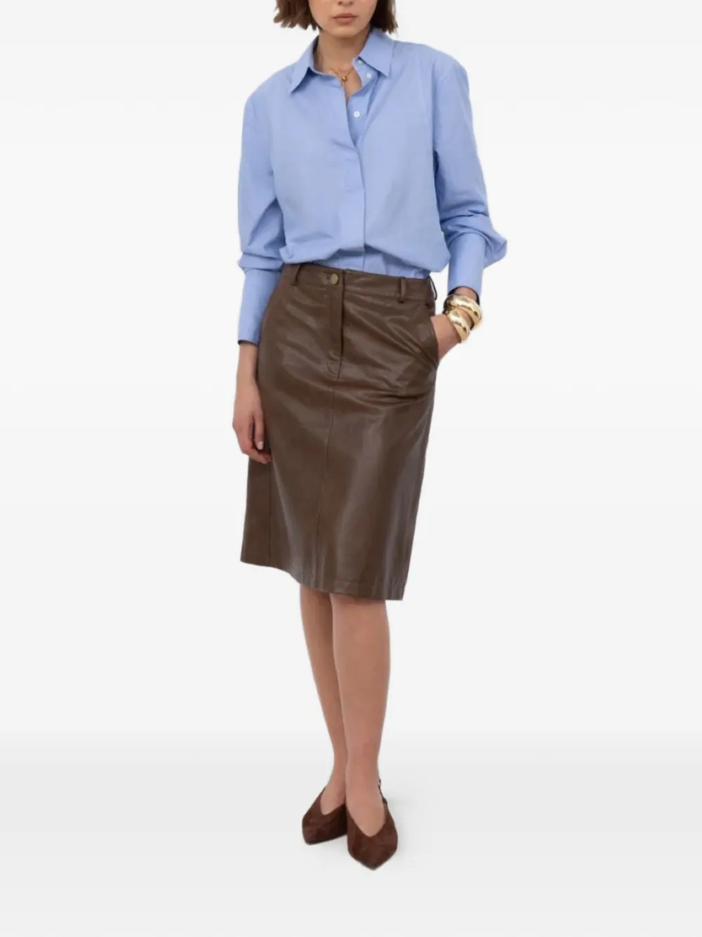 Urbancode Pocket Skirt - Brown 