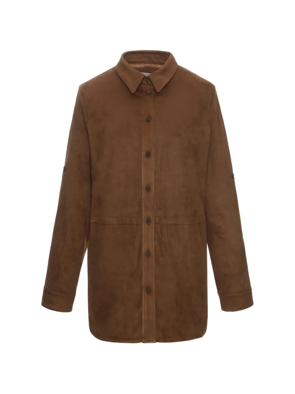 Urbancode Buttoned Parka Camoscio In Brown