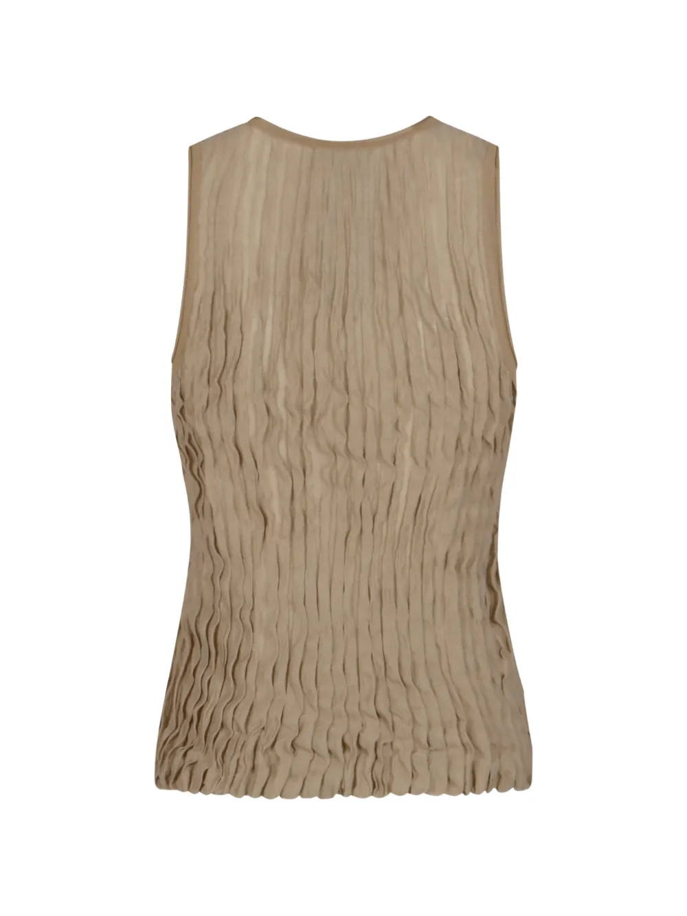  Giorgio Armani Pleated Lurex Top - Neutrals 