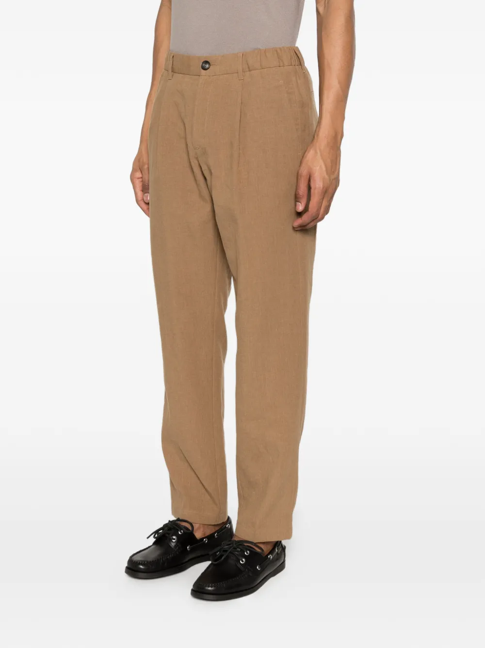  Herno Pleated Straight Trousers - Brown 