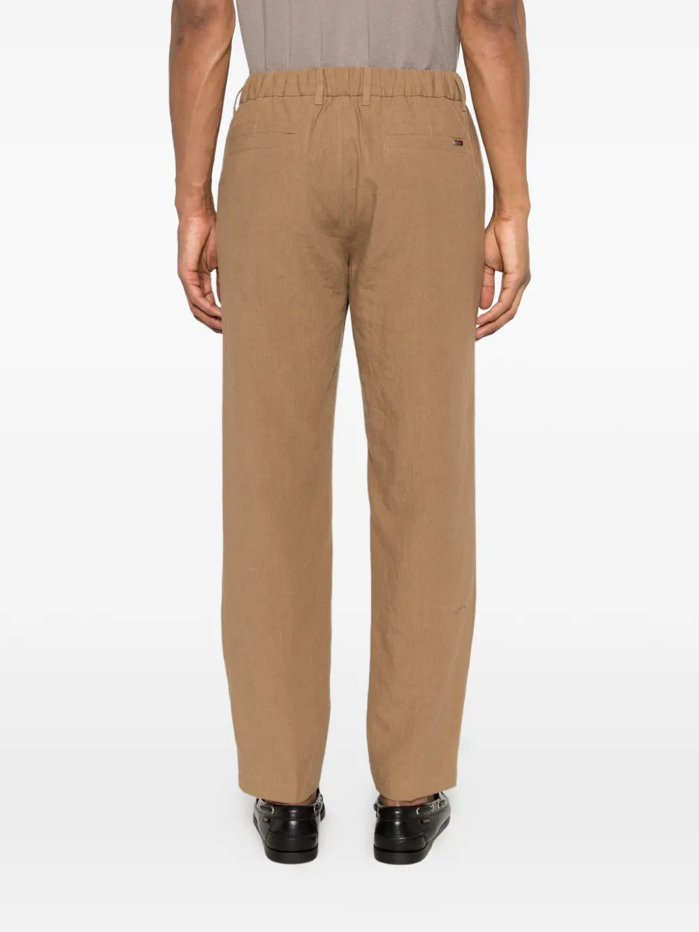 Herno Straight plooibroek Bruin
