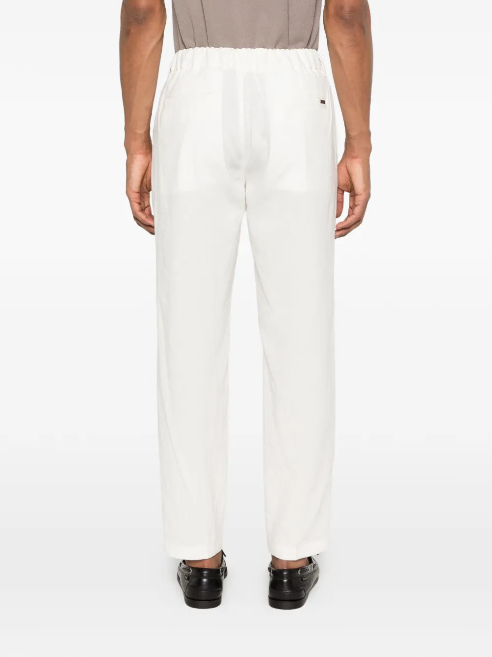 Herno Straight broek met knoop Beige