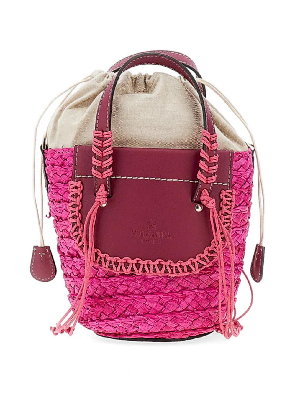 CUBA LAB braided bucket bag - Rosa