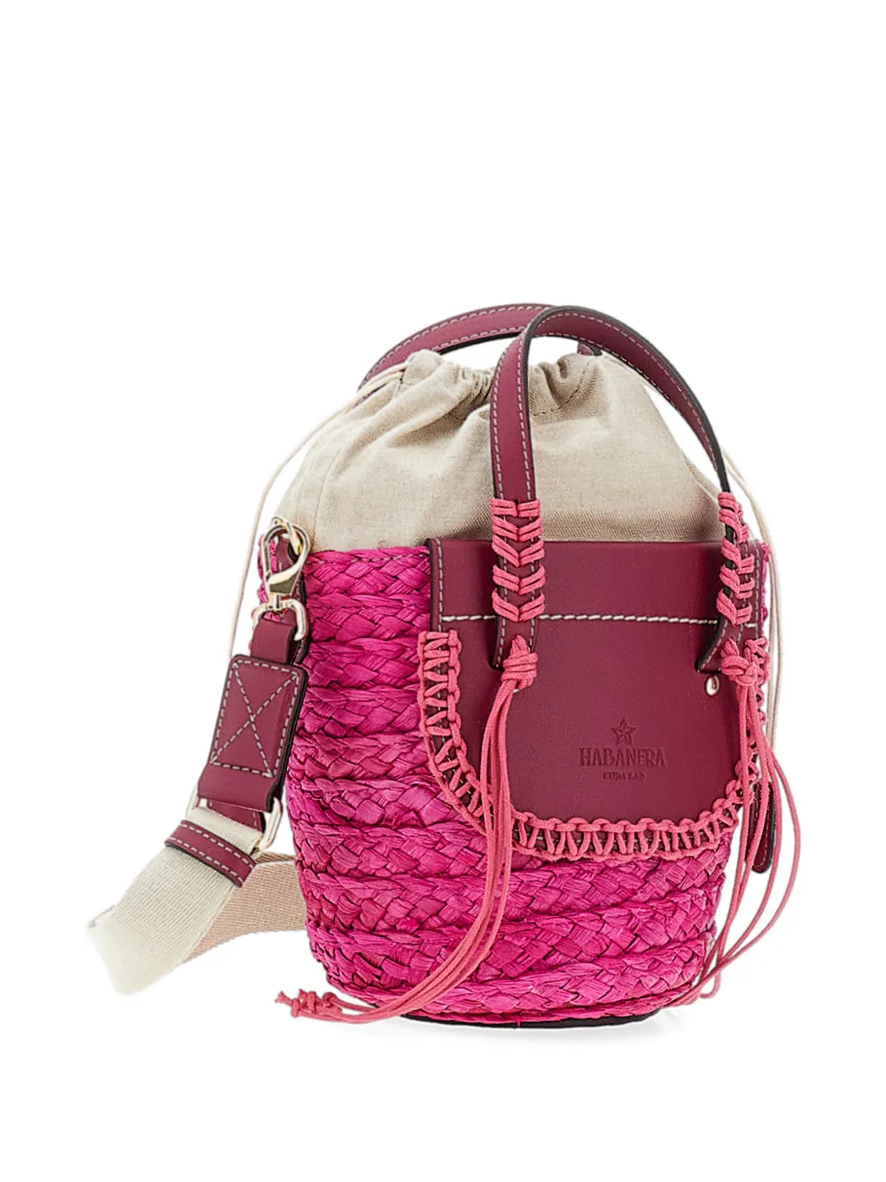  Cuba Lab Braided Bucket Bag - Pink 