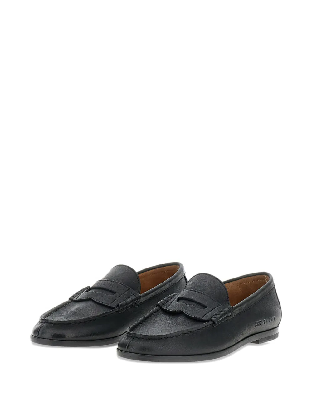 Common Projects strap leather loafers Zwart