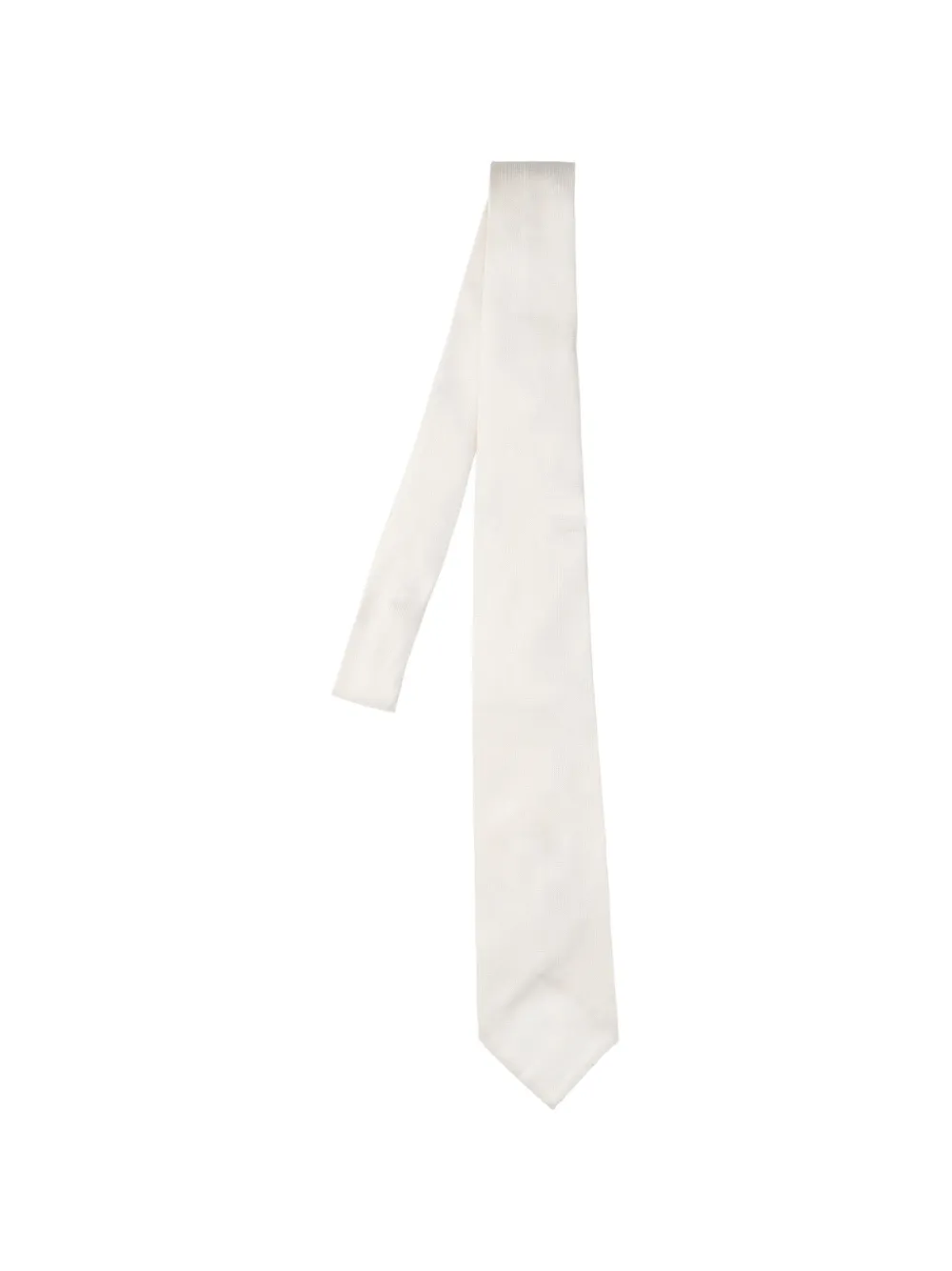 Cesare Attolini Pointed Tie In White