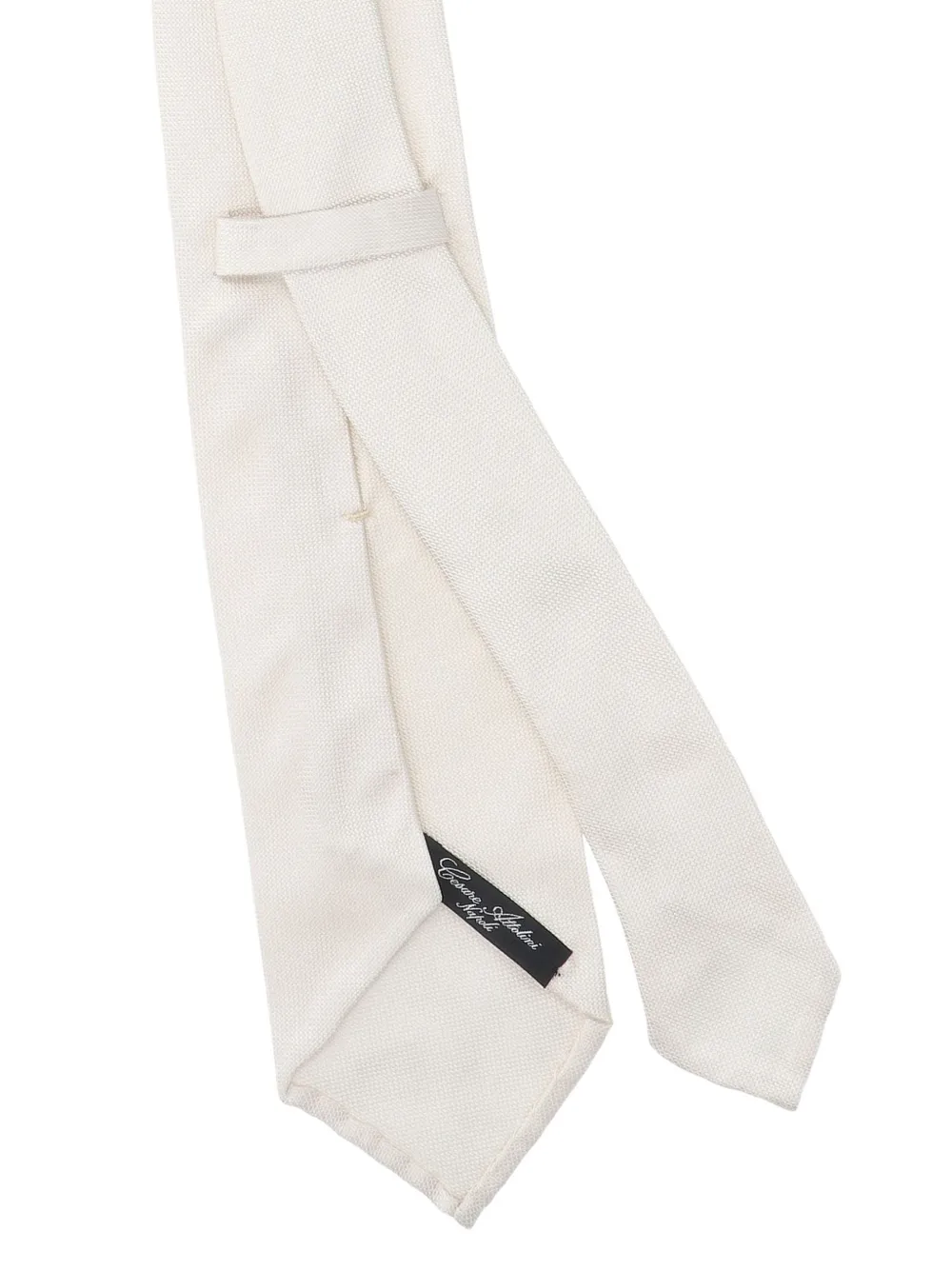  Cesare Attolini Pointed Tie - White 