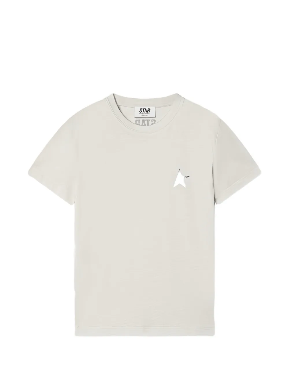 Golden Goose Kids White Star Collection T-shirt - Toni neutri