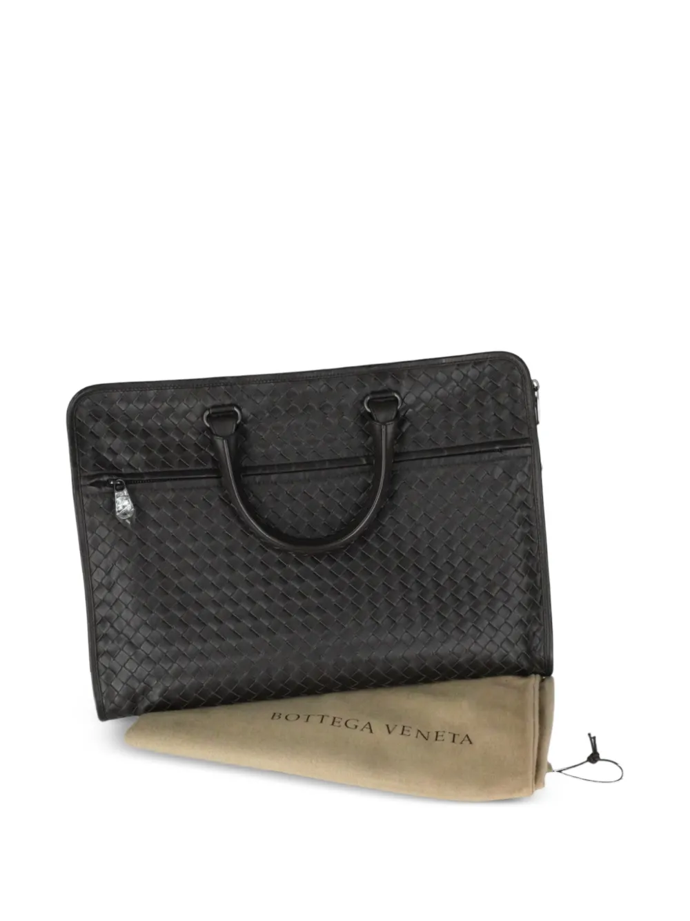 Woven Leather Briefcase
