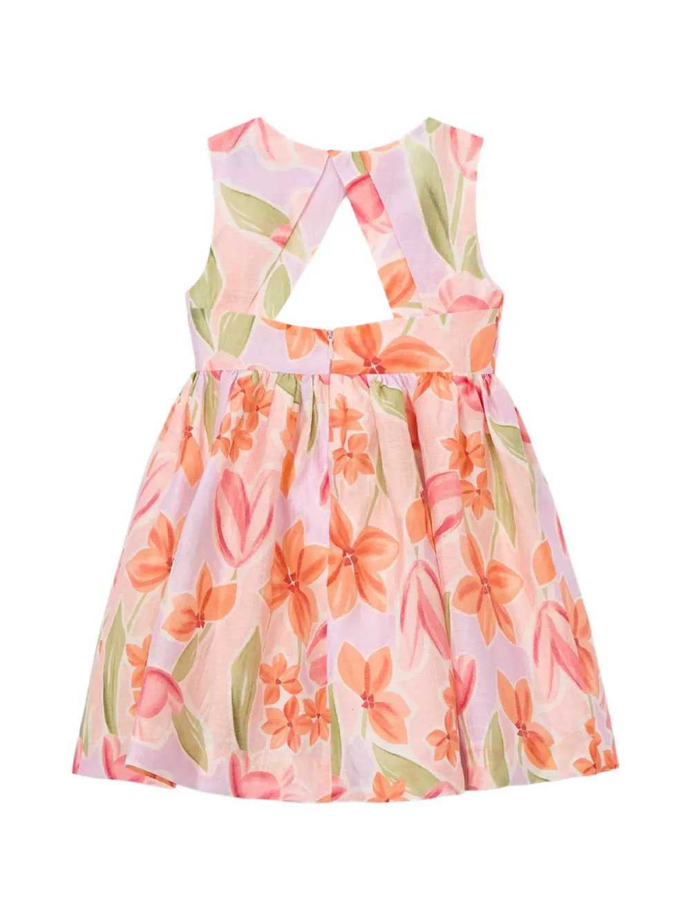 Mayoral Jurk met bloemenprint en strikdetail Roze