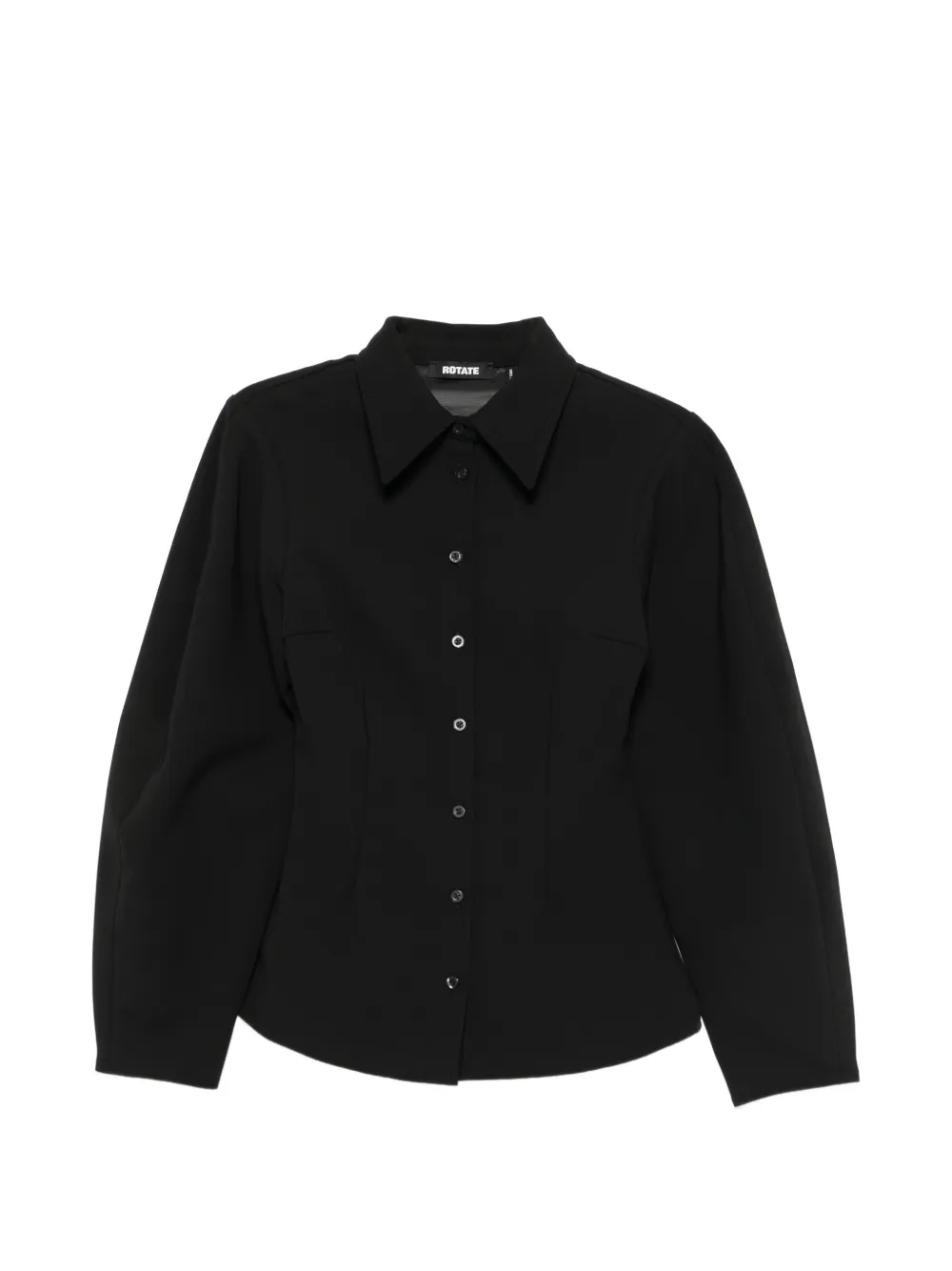 ROTATE BIRGER CHRISTENSEN fitted puff-sleeve shirt - Nero