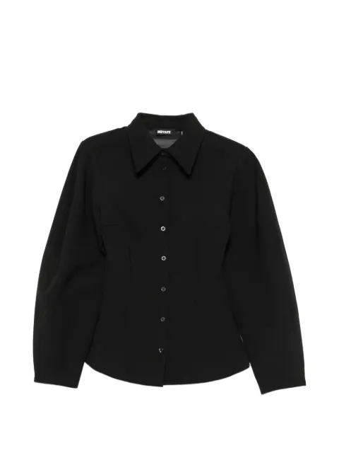 ROTATE BIRGER CHRISTENSEN fitted puff-sleeve shirt
