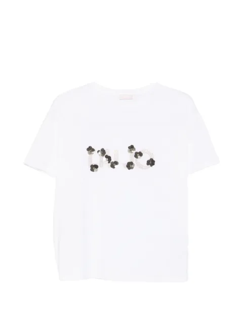 LIU JO floral-embellishment T-shirt