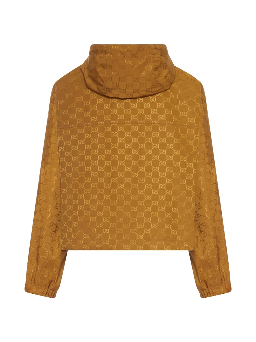  Gucci Gg-motif Hooded Jacket - Brown 