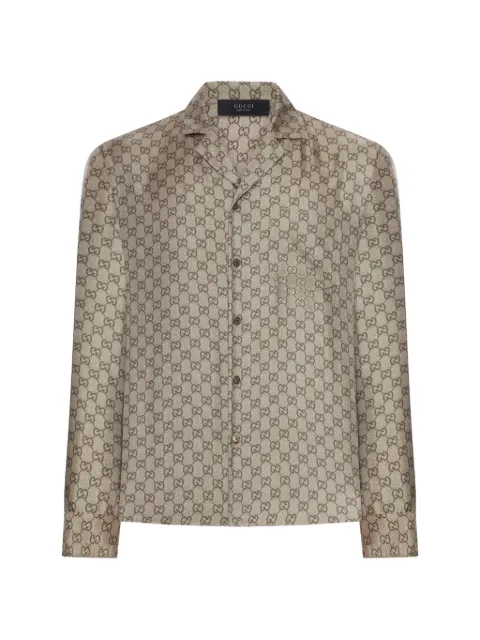 Gucci GG-pattern silk shirt