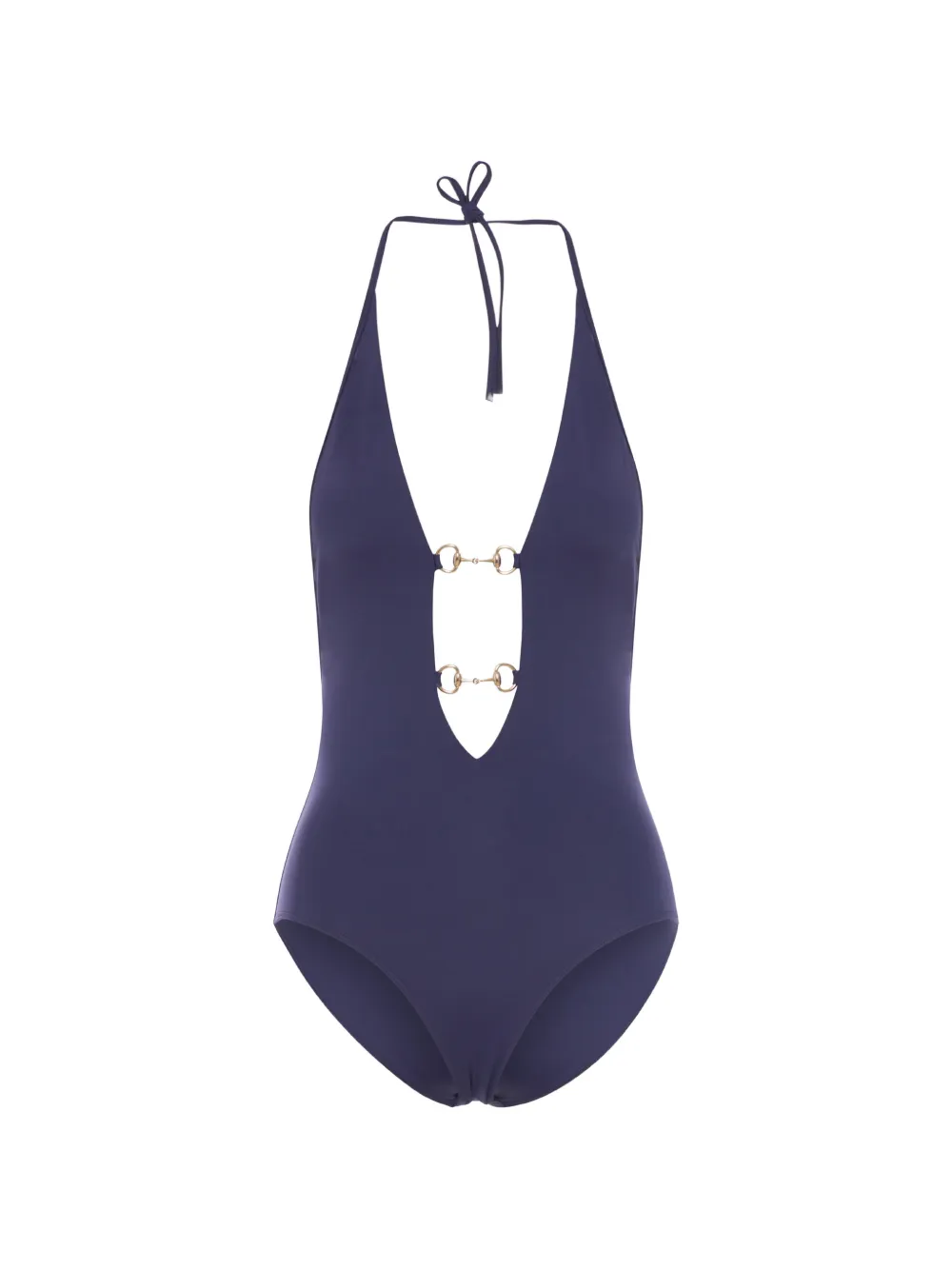 Gucci Horsebit-detail swimsuit - Blau
