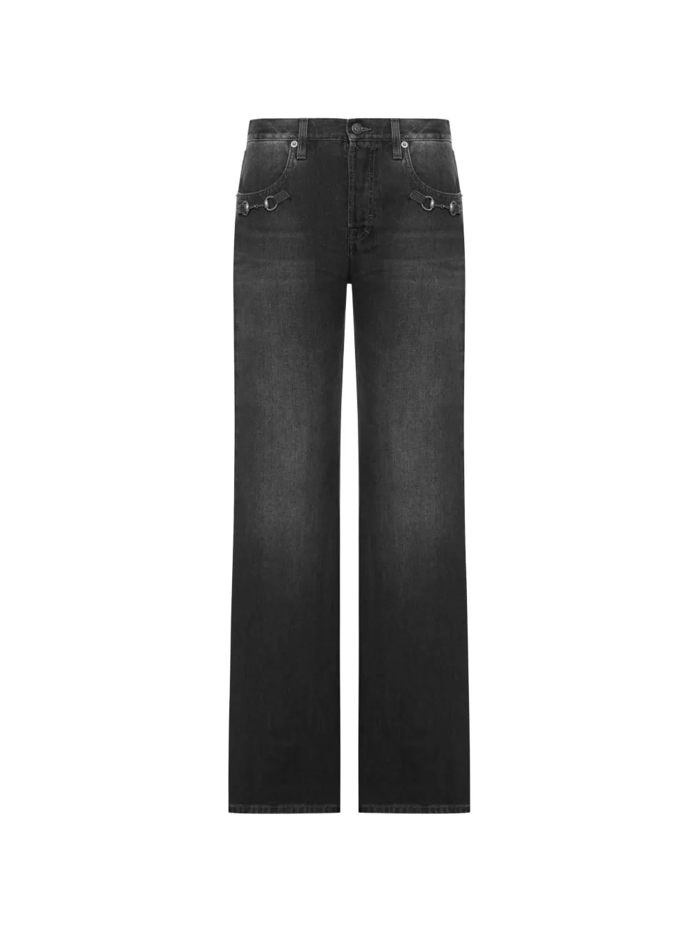 Gucci Horsebit cotton jeans - Grau