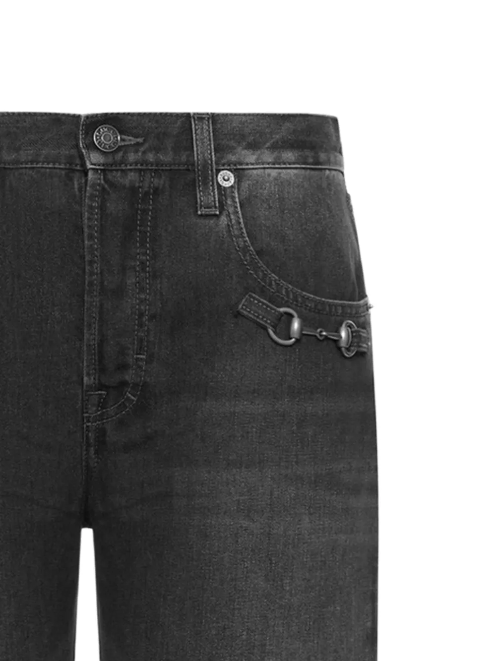 Gucci Horsebit katoenen jeans Grijs