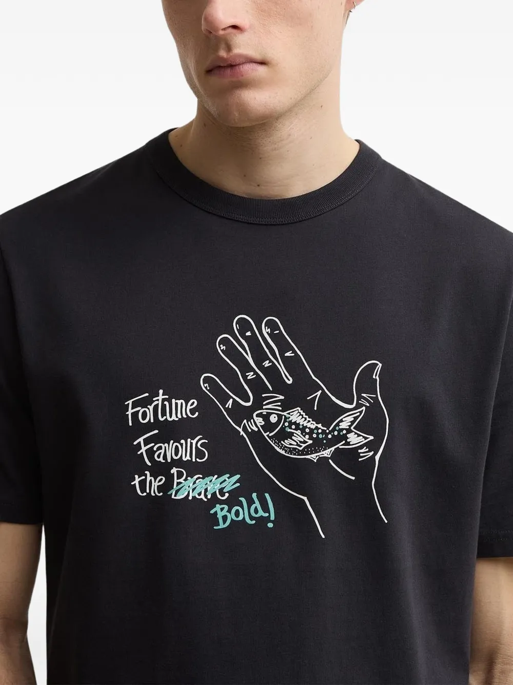 Barbour x Paul Smith T-shirt met print Zwart