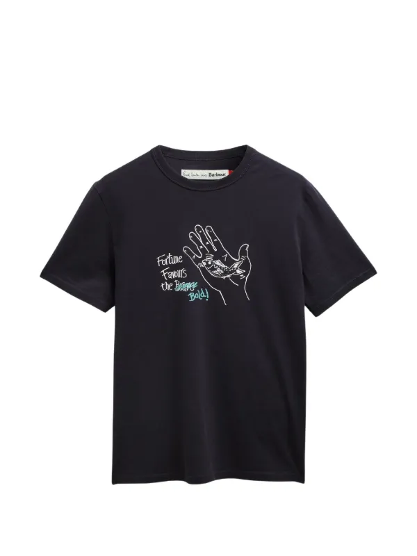【限定品】Paul Smith × Barbour Tシャツ S Barbour x Paul Smith graphic-print T-shirt | Black | FARFETCH