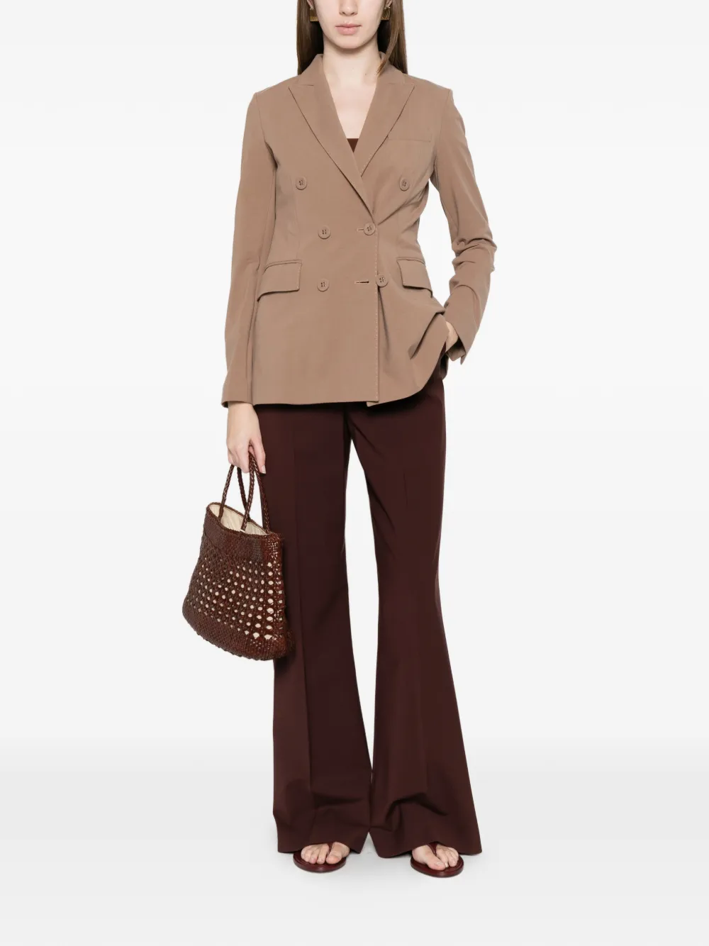 Circolo 1901 Blazer met dubbele rij knopen Beige