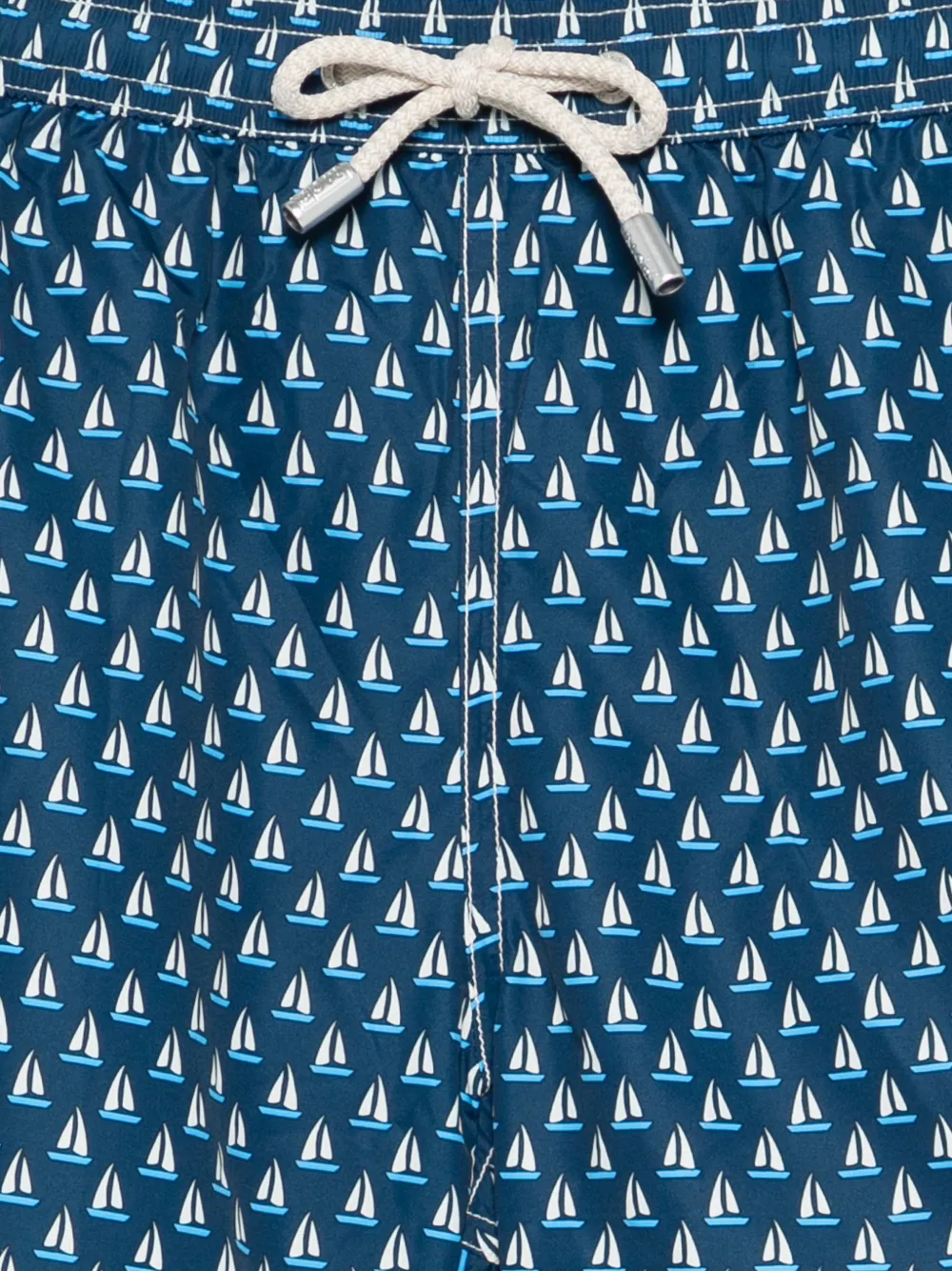 MC2 Saint Barth Zwembroek met zeilbootprint Blauw