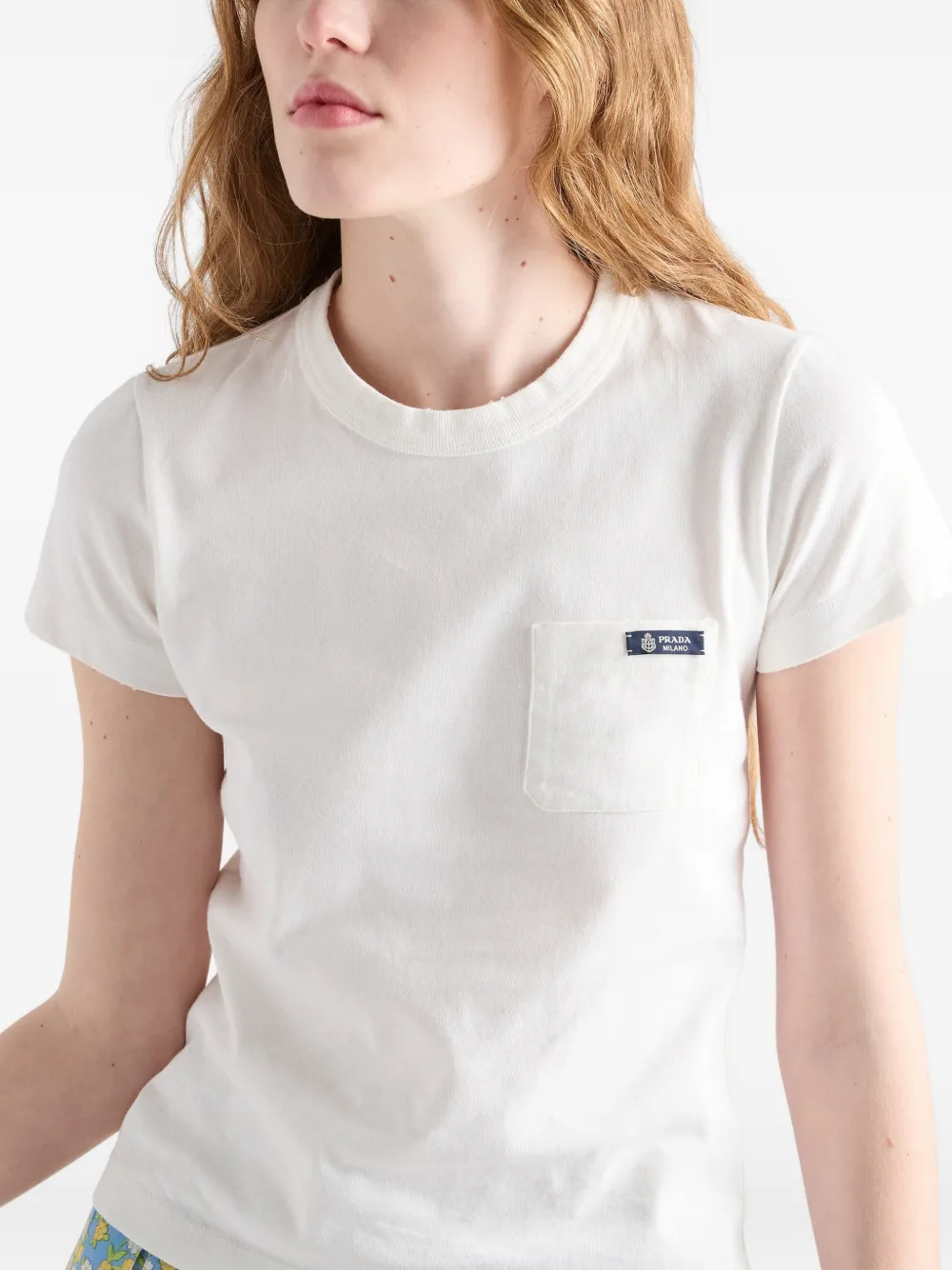 Prada Jersey T-shirt Wit