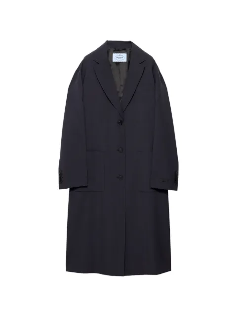 Prada single-breasted light wool coat