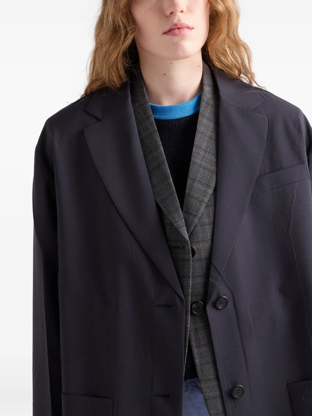 single-breasted light wool coat