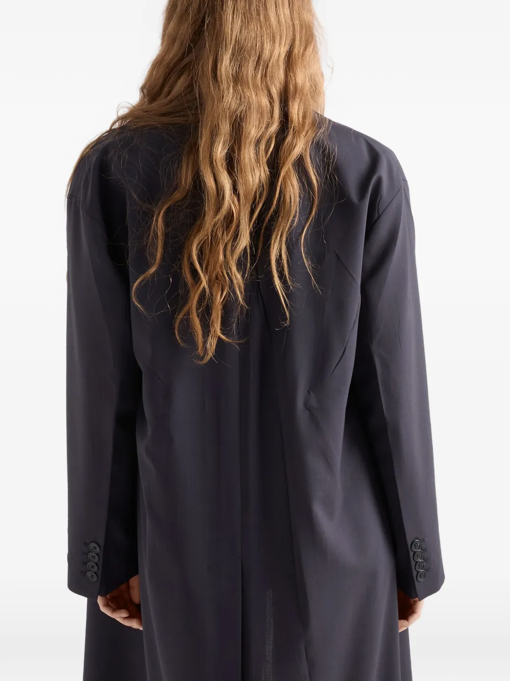 single-breasted light wool coat