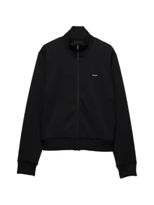 Balenciaga logo-print zip-up Jacket | Black | FARFETCH IN