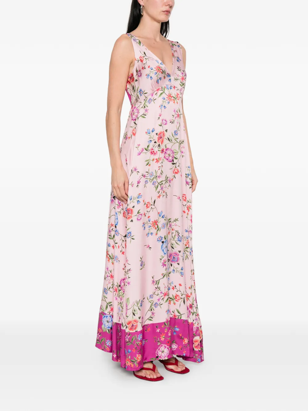 LIU JO Maxi-jurk met bloemen-print Roze