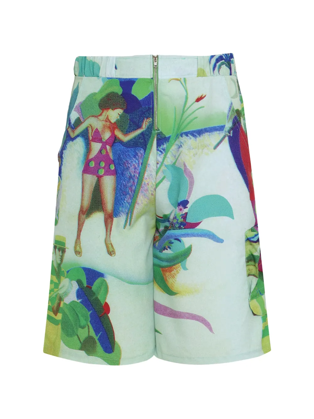 Amir Slama printed cargo shorts - Verde