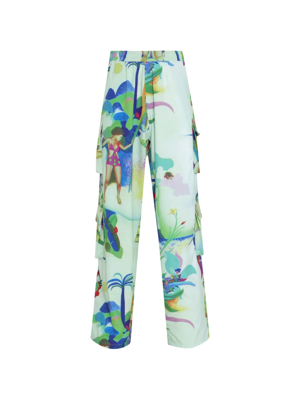 Amir Slama printed trousers - Verde
