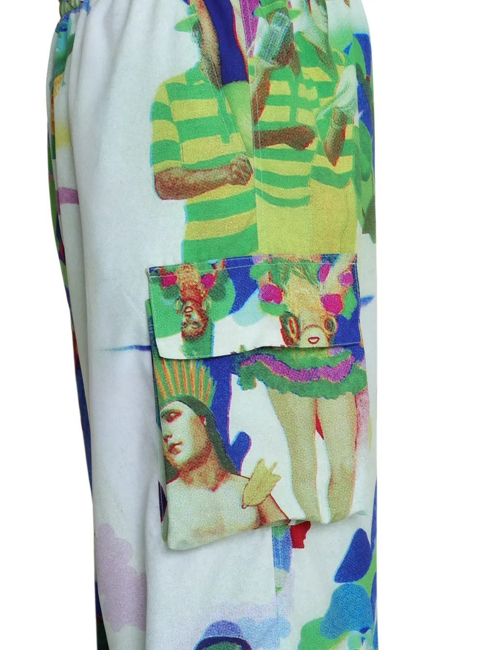 Amir Slama Broek met print Groen