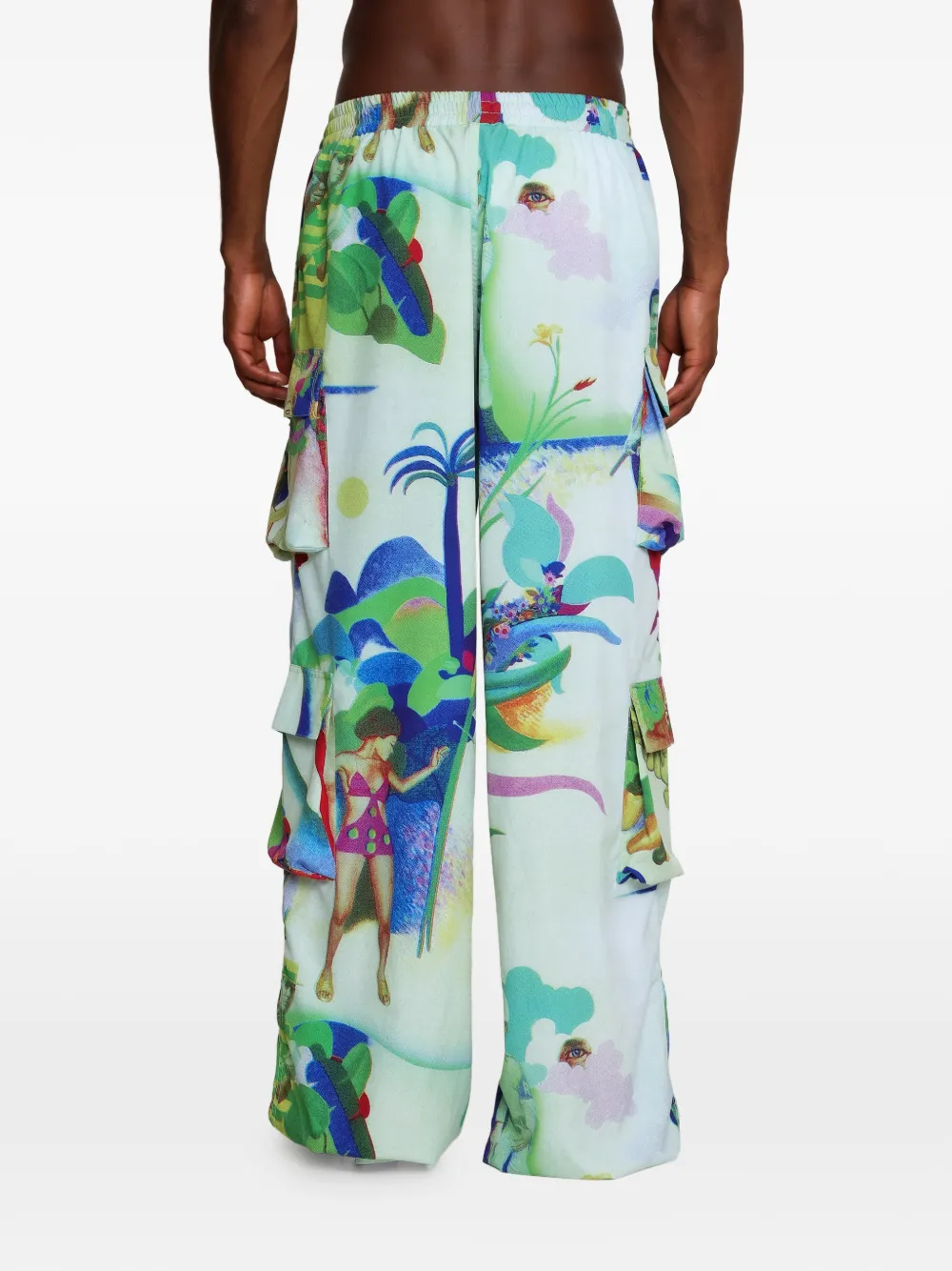 Amir Slama Broek met print Groen