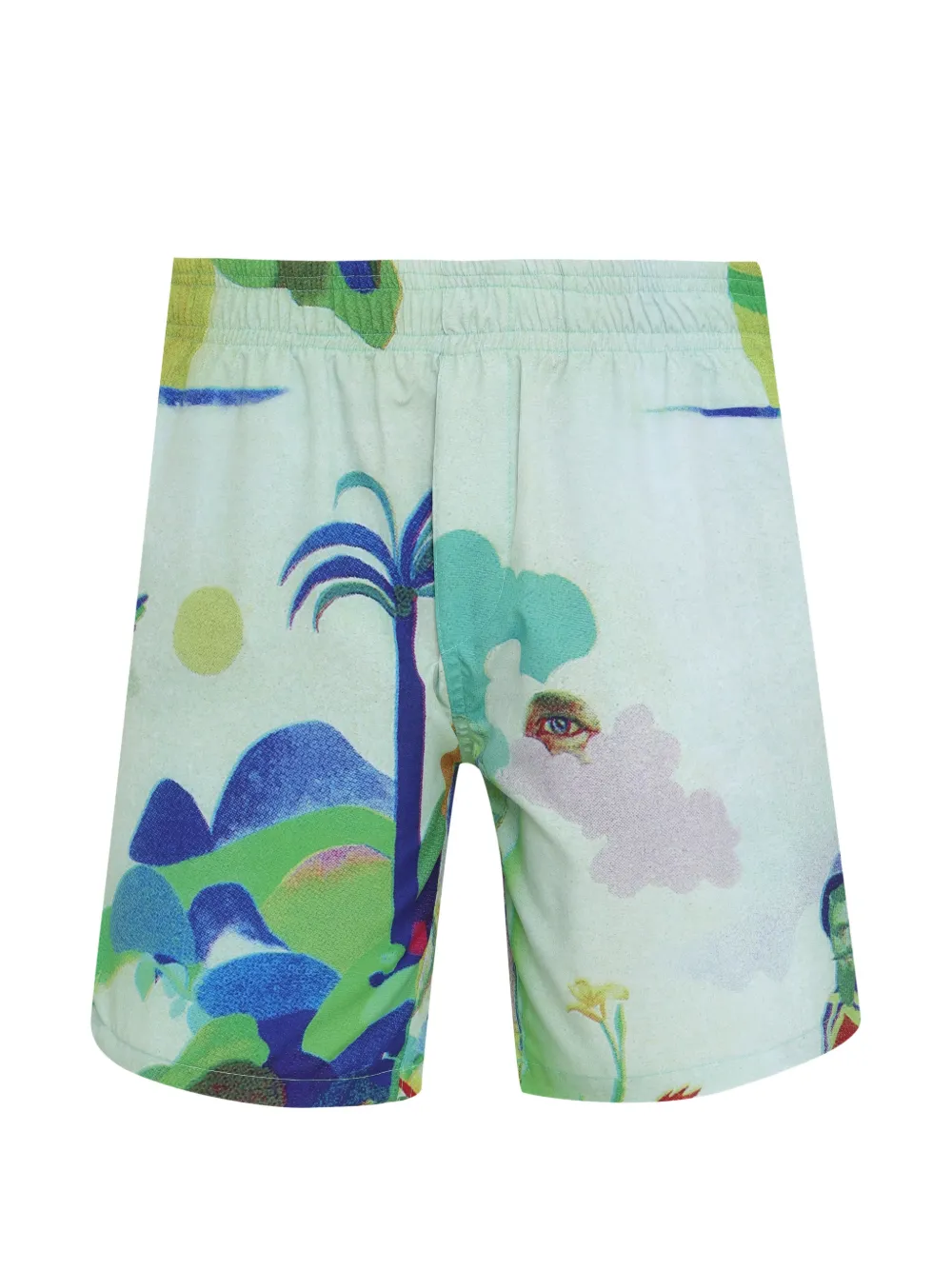 Amir Slama printed deck shorts - Verde