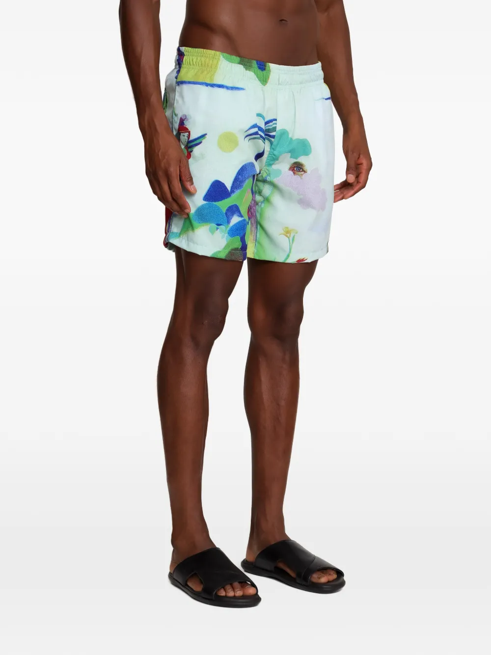 Amir Slama Shorts met print Groen