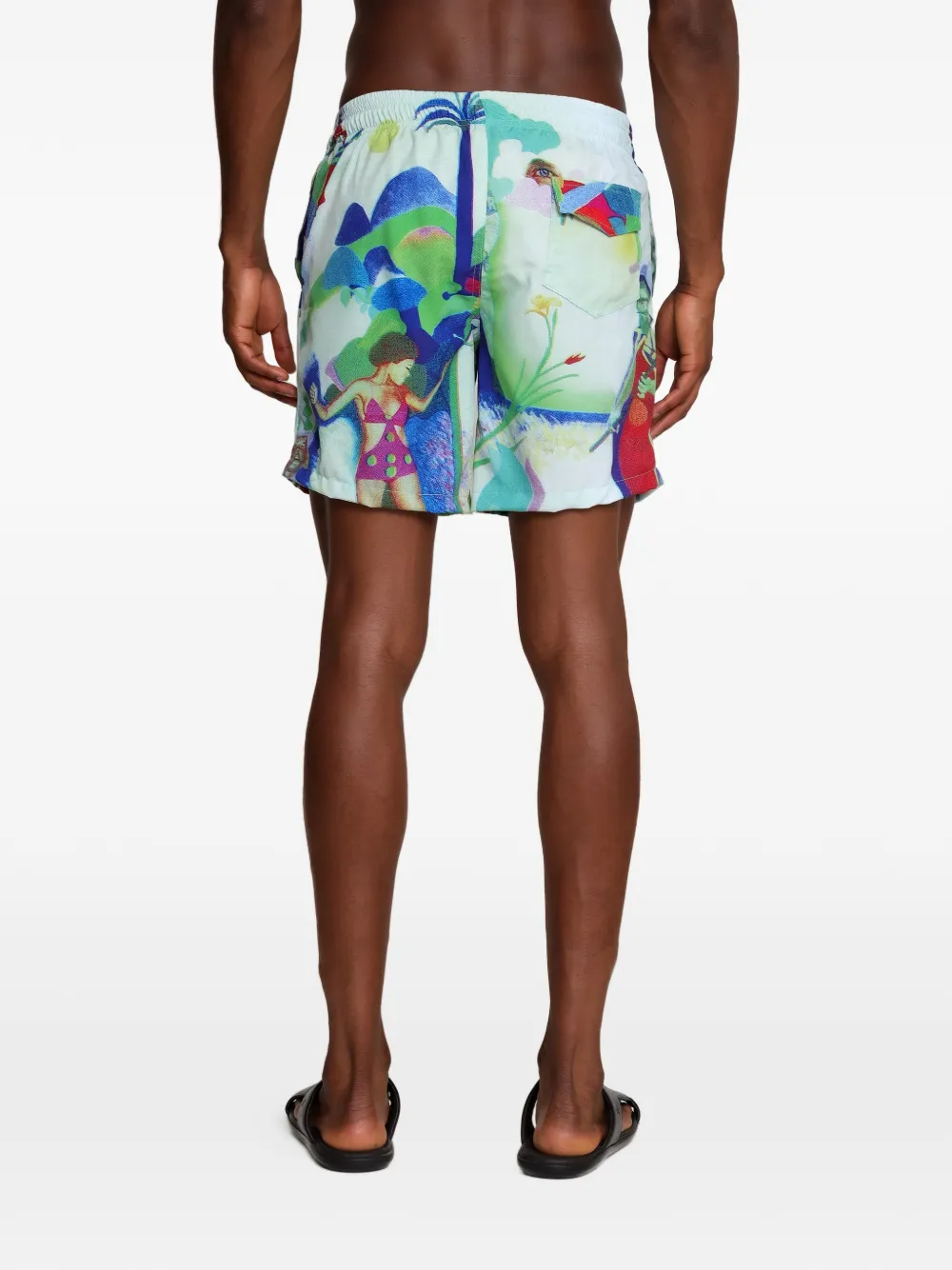 Amir Slama Shorts met print Groen