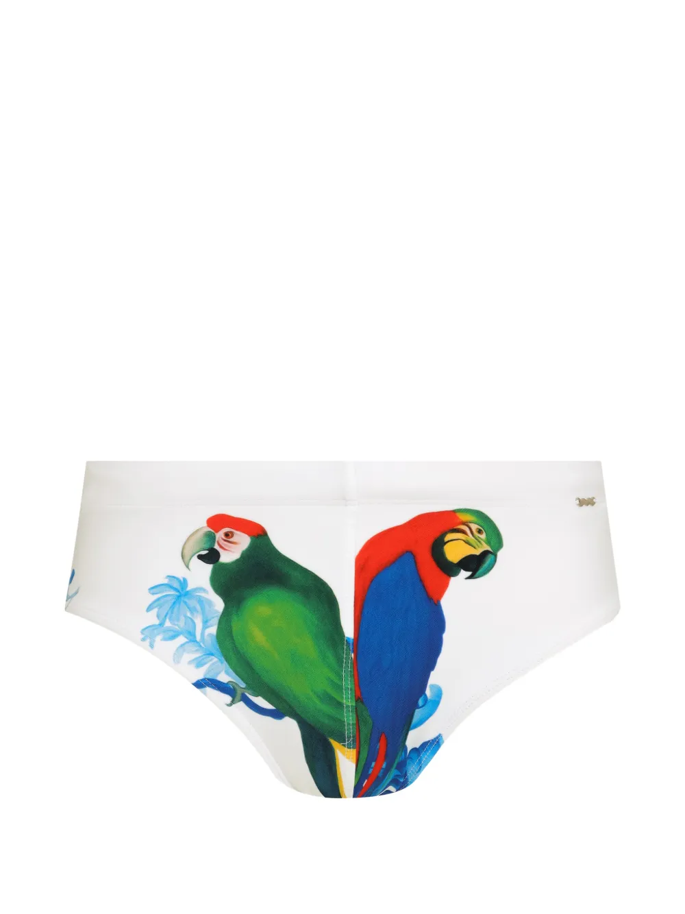 Amir Slama parrot-print swimming trunks - Bianco
