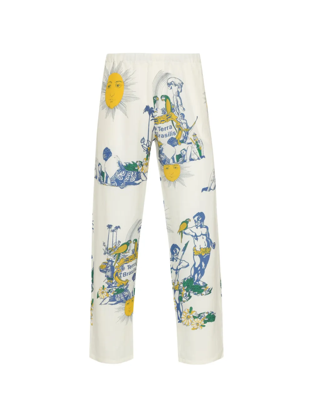 Amir Slama printed straigth trousers - Bianco
