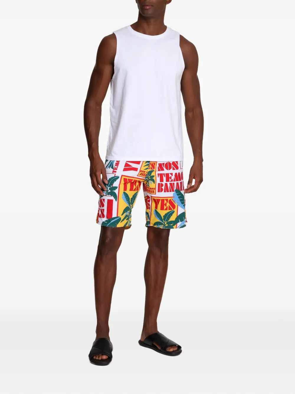 Amir Slama 나뭇잎 프린트 데크 쇼츠 | 데크 쇼츠