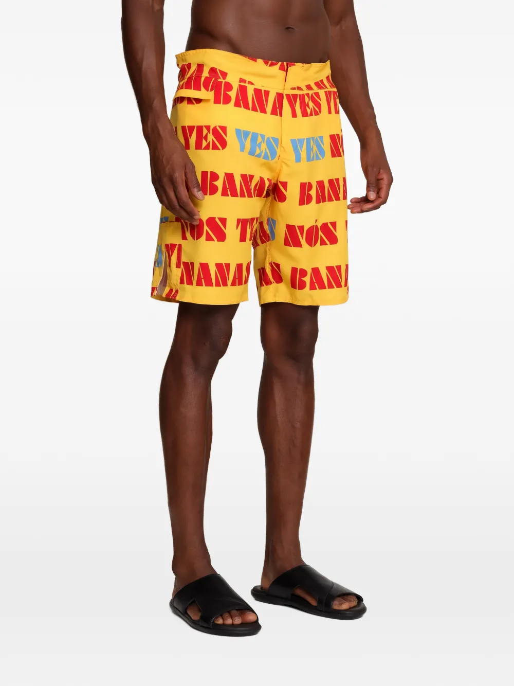 Amir Slama Shorts met print Geel