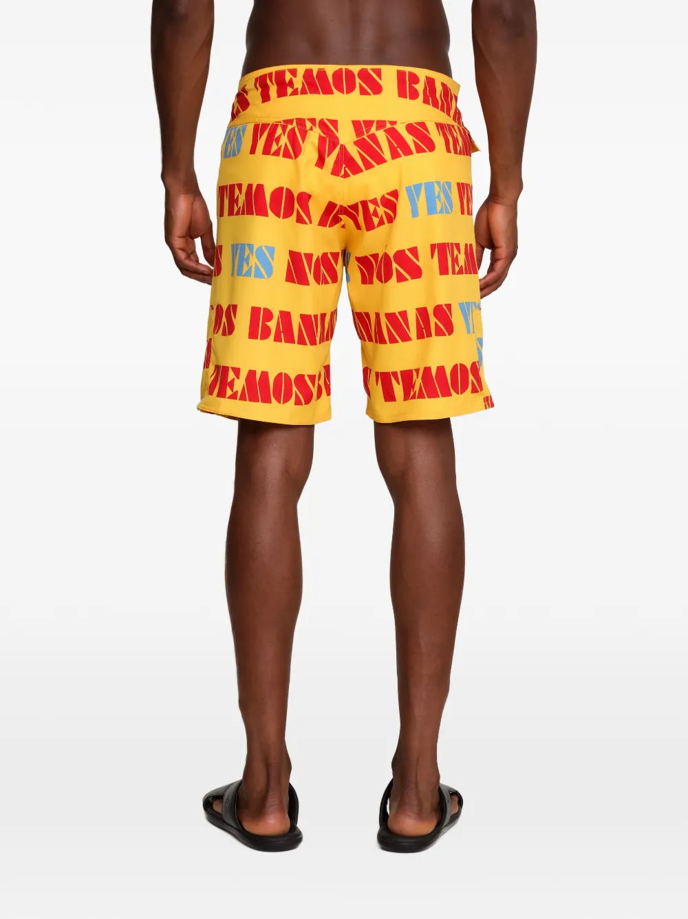 Amir Slama Shorts met print Geel